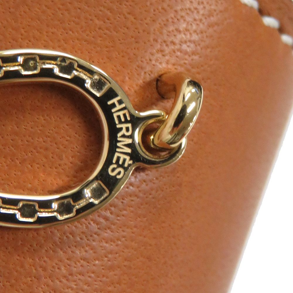 ☆エルメス スカーフリング 90 ポルト・ボヌール マロンアルザン