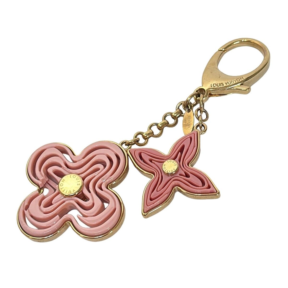 LOUIS VUITTON ルイヴィトン キーホルダー チャーム ビジューサック ナイフ キーリング M 66921 ゴールド ピンク