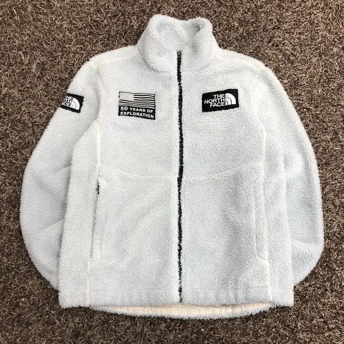 S ザノースフェイス 50周年 연하늘 フリース ジップアップ フリース ジャケット