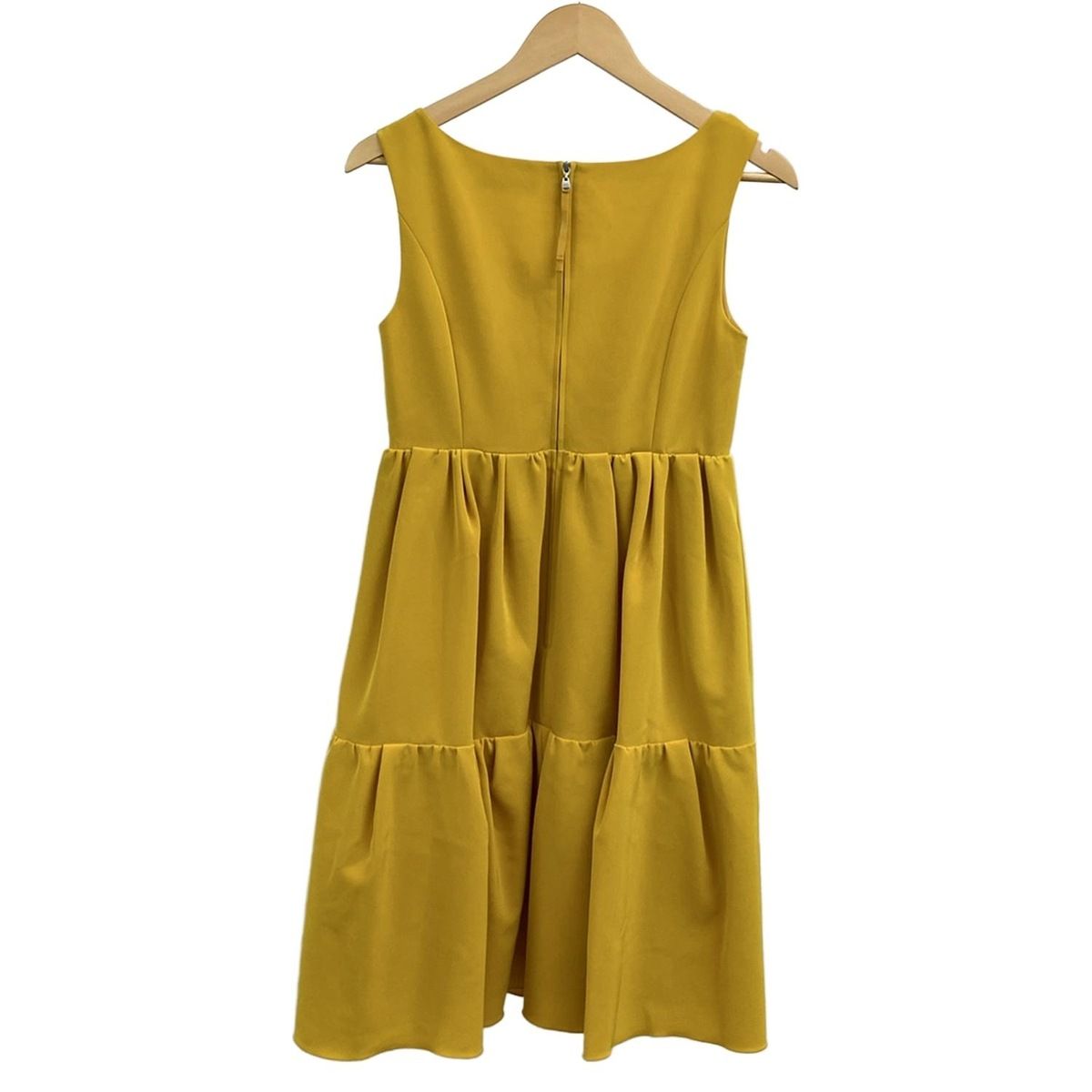 美品✨20年 フォクシー ドレスナイトフォール フレアワンピース 40 イエロー FOXEY NEW YORK(フォクシーニューヨーク) ワンピース サイズ40 M
