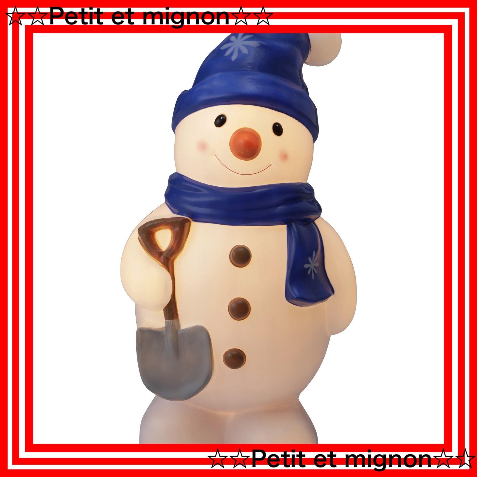 間接照明 屋外 防水 イルミネーション シャンパンゴールド やさしい笑顔でお出迎え 約幅31 cm×高さ58 cm スノーマン 樹脂 ブローライト ガーデンライト LIT-BL 03 L タカショー