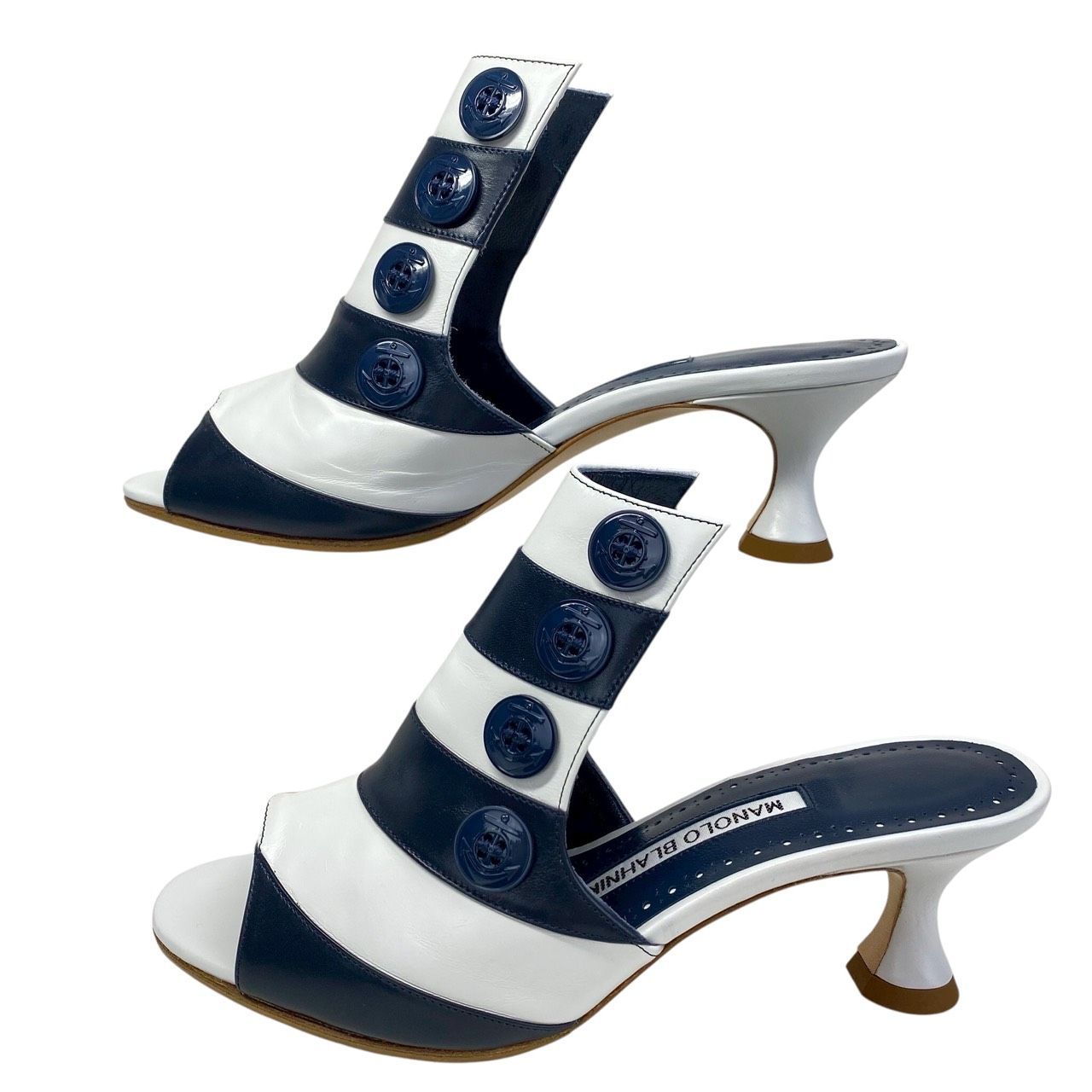 美品】 【B4205】 MANOLO BLAHNIK マノロ ブラニク ミュール サンダル