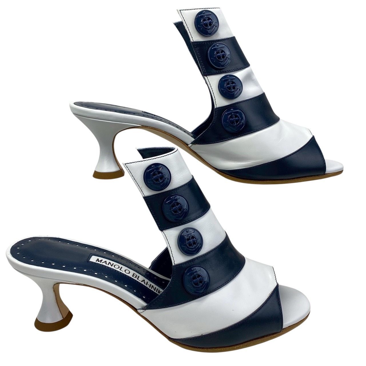 美品】 【B4205】 MANOLO BLAHNIK マノロ ブラニク ミュール サンダル