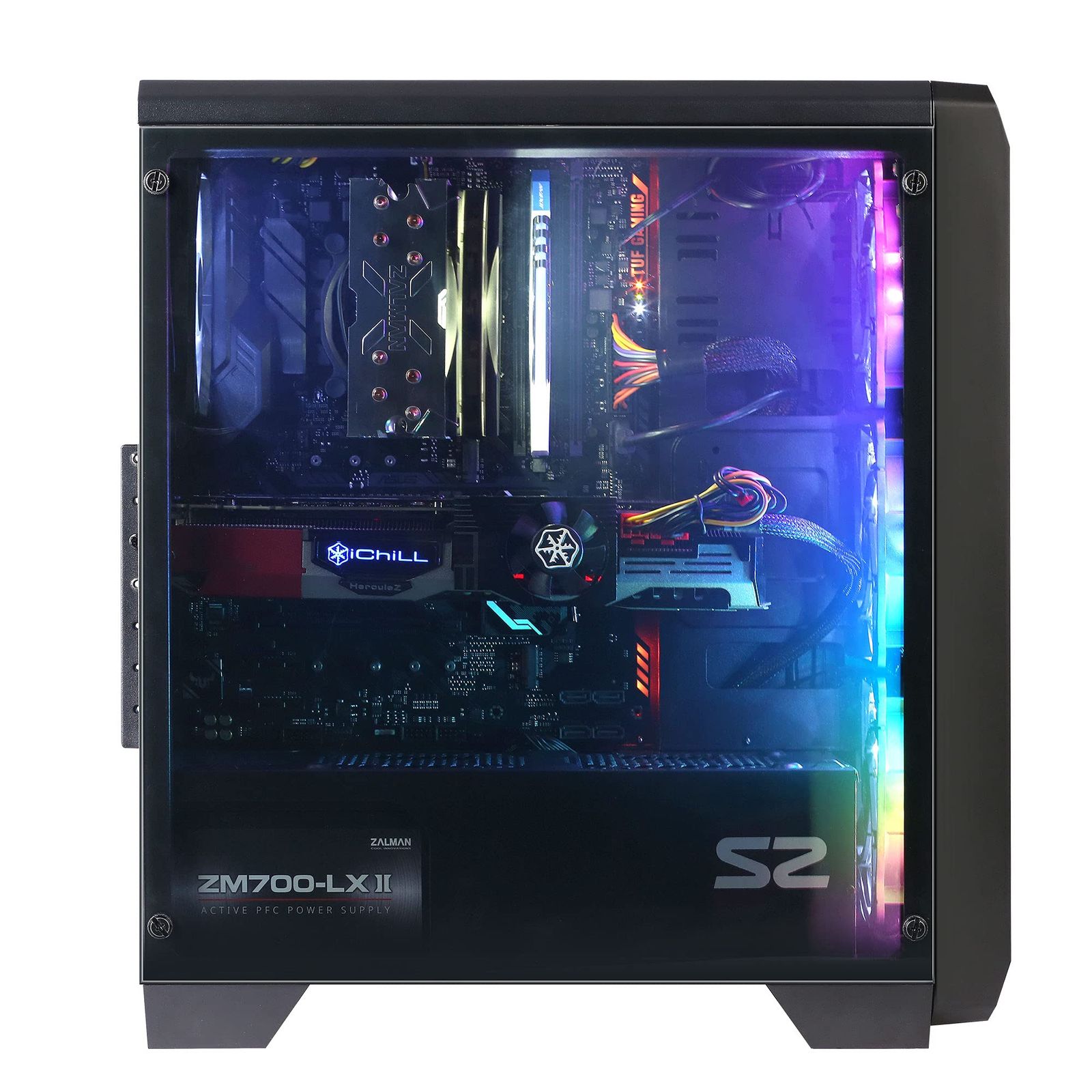 ZALMAN S 2 TG ミドルタワーPCケース 強化ガラス CS 8143 ブラック