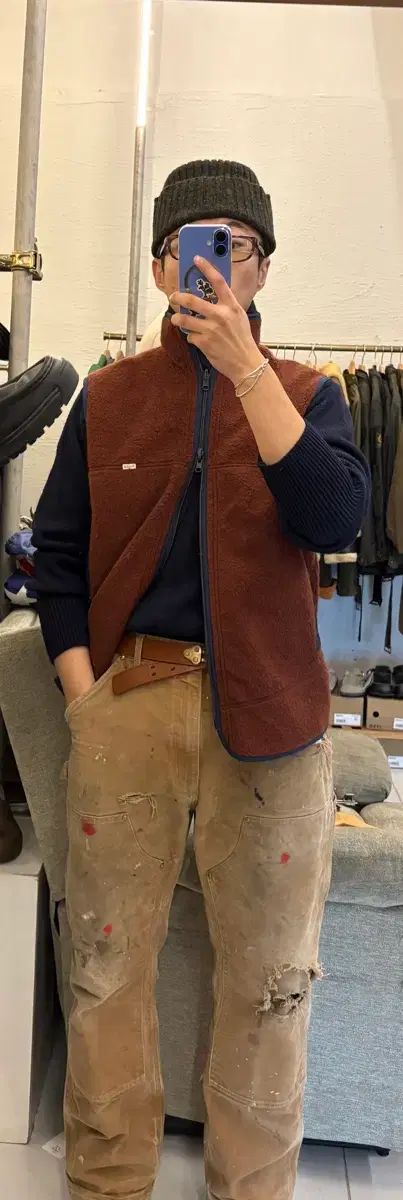 鬼フェード】carhartt ダブルニーペインターパンツ ダークブラウン 34