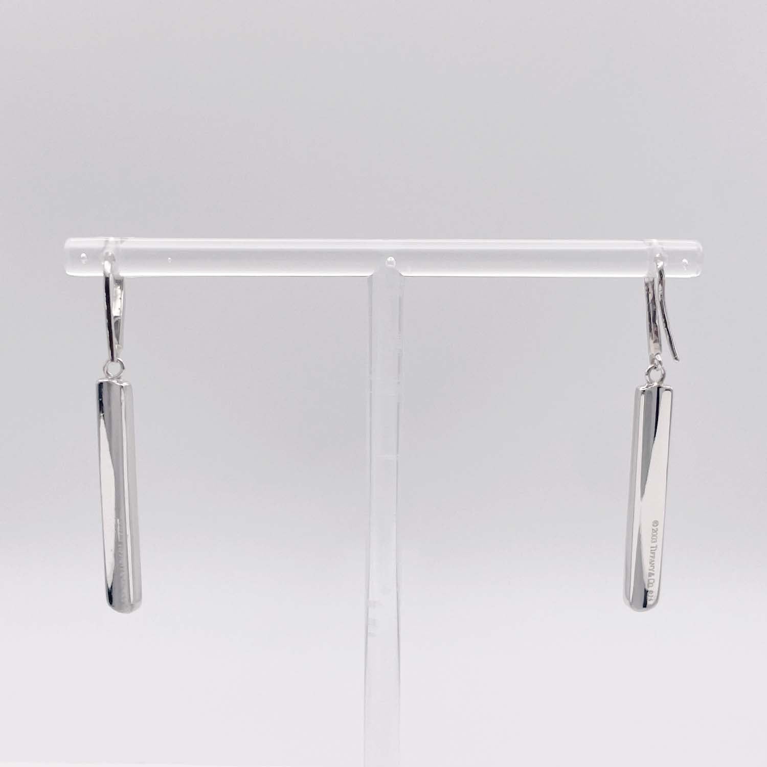 Tiffany-Co. ティファニー ピアス 1837 ナロー バー SV 925 ドロップ スイング 仕上済