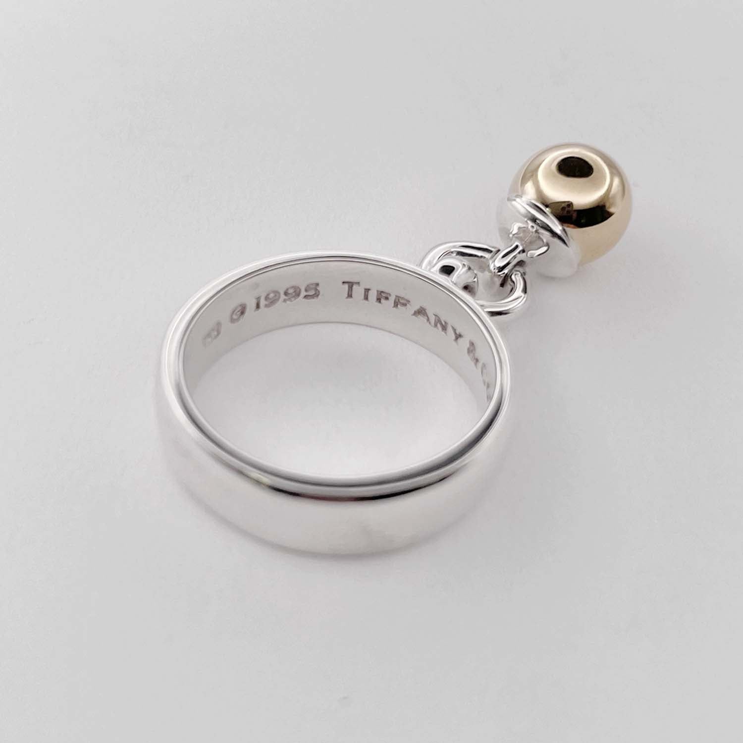Tiffany&Co. ティファニー 11.5号 ボールダングル リング 指輪 コンビ