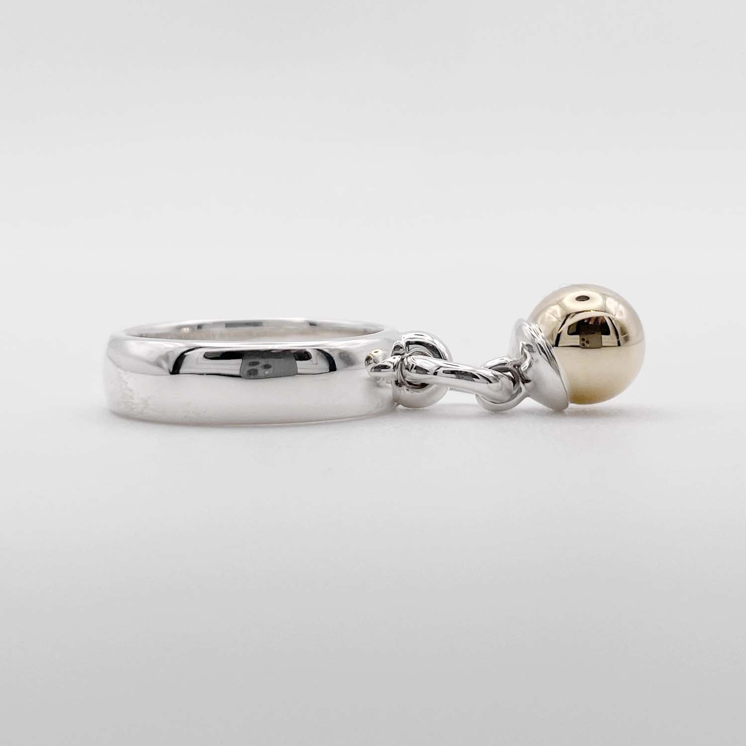 Tiffany&Co. ティファニー 11.5号 ボールダングル リング 指輪 コンビ