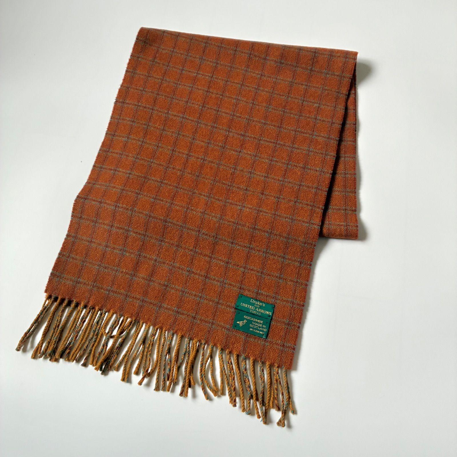 Drakes / UNITED ARROWS別注 カシミヤ100% チェックマフラー