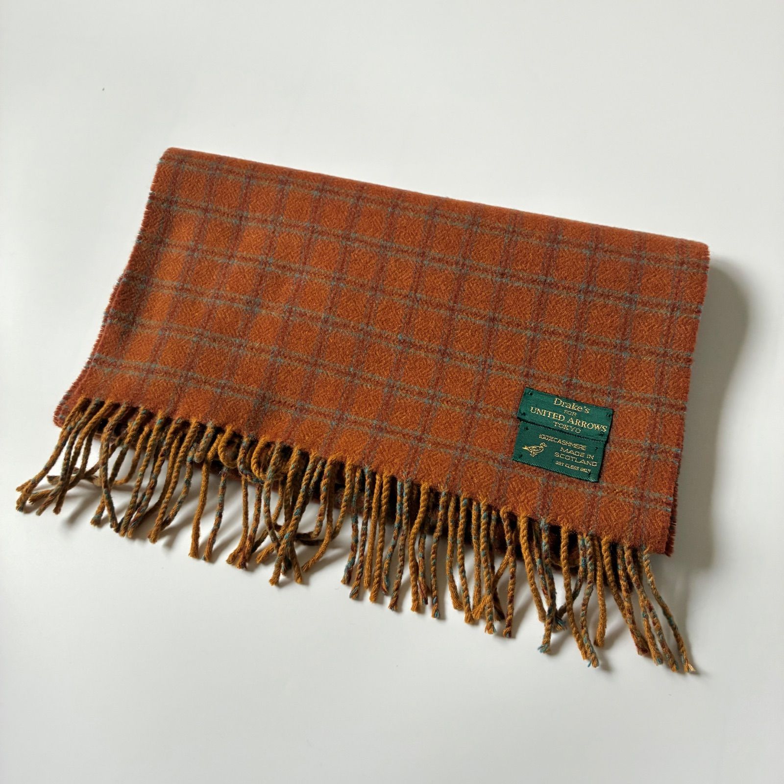 Drakes / UNITED ARROWS別注 カシミヤ100% チェックマフラー