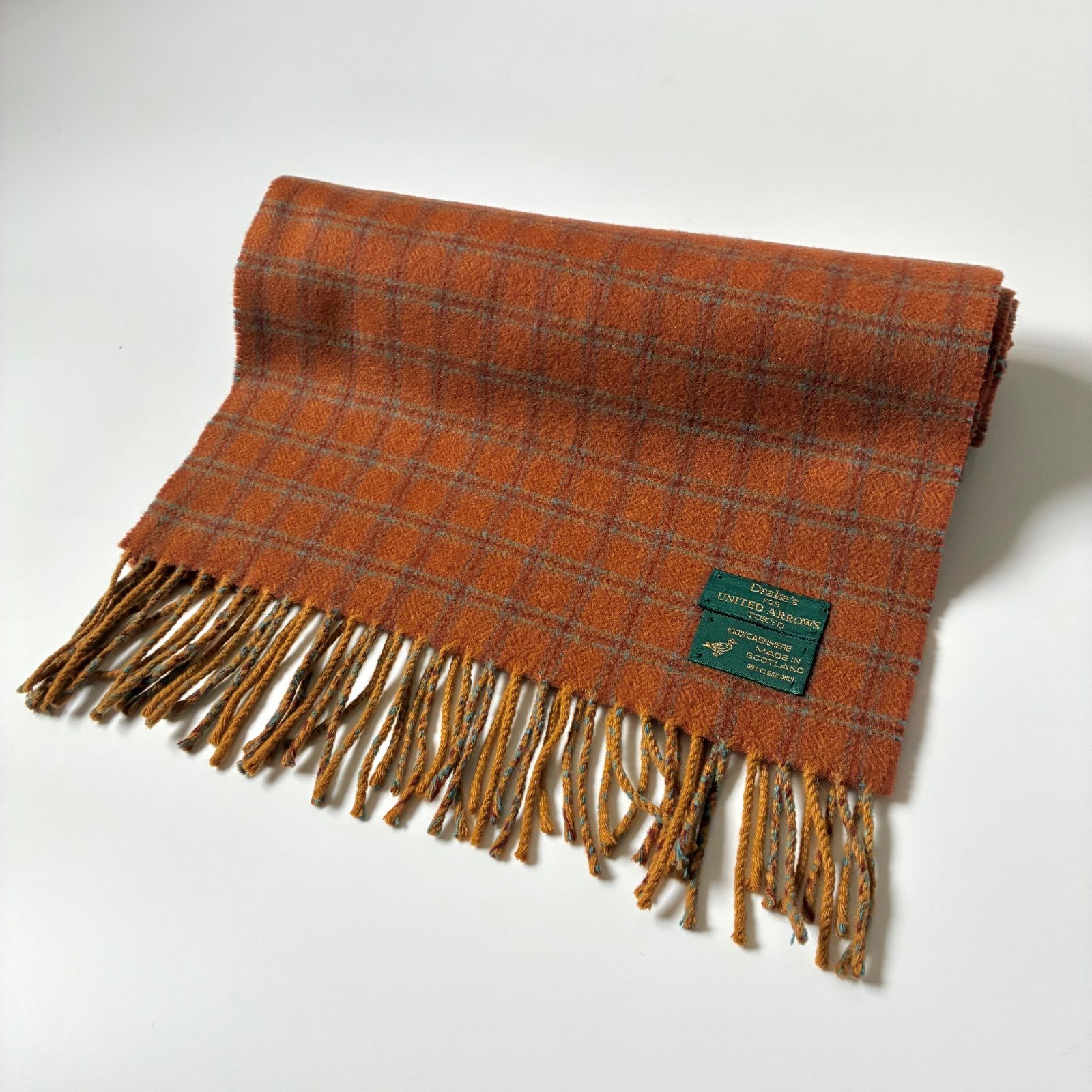 Drakes / UNITED ARROWS別注 カシミヤ100% チェックマフラー