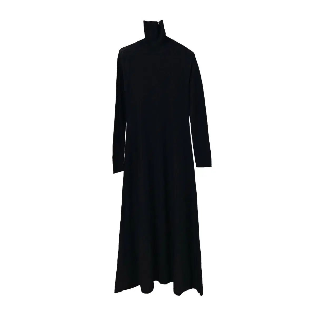 JANE SONG ポール タートルネック ロング ニット ONE PIECE ドレス Black