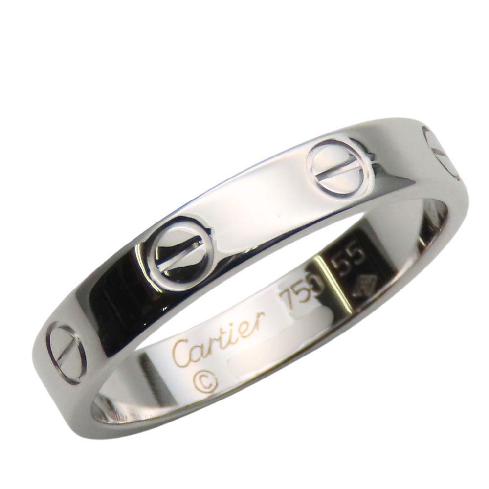 カルティエ リング 指輪 ミニラブリング 55 K 18 WG 約4.1 g ホワイトゴールド ジュエリー レディース 女性 CARTIER