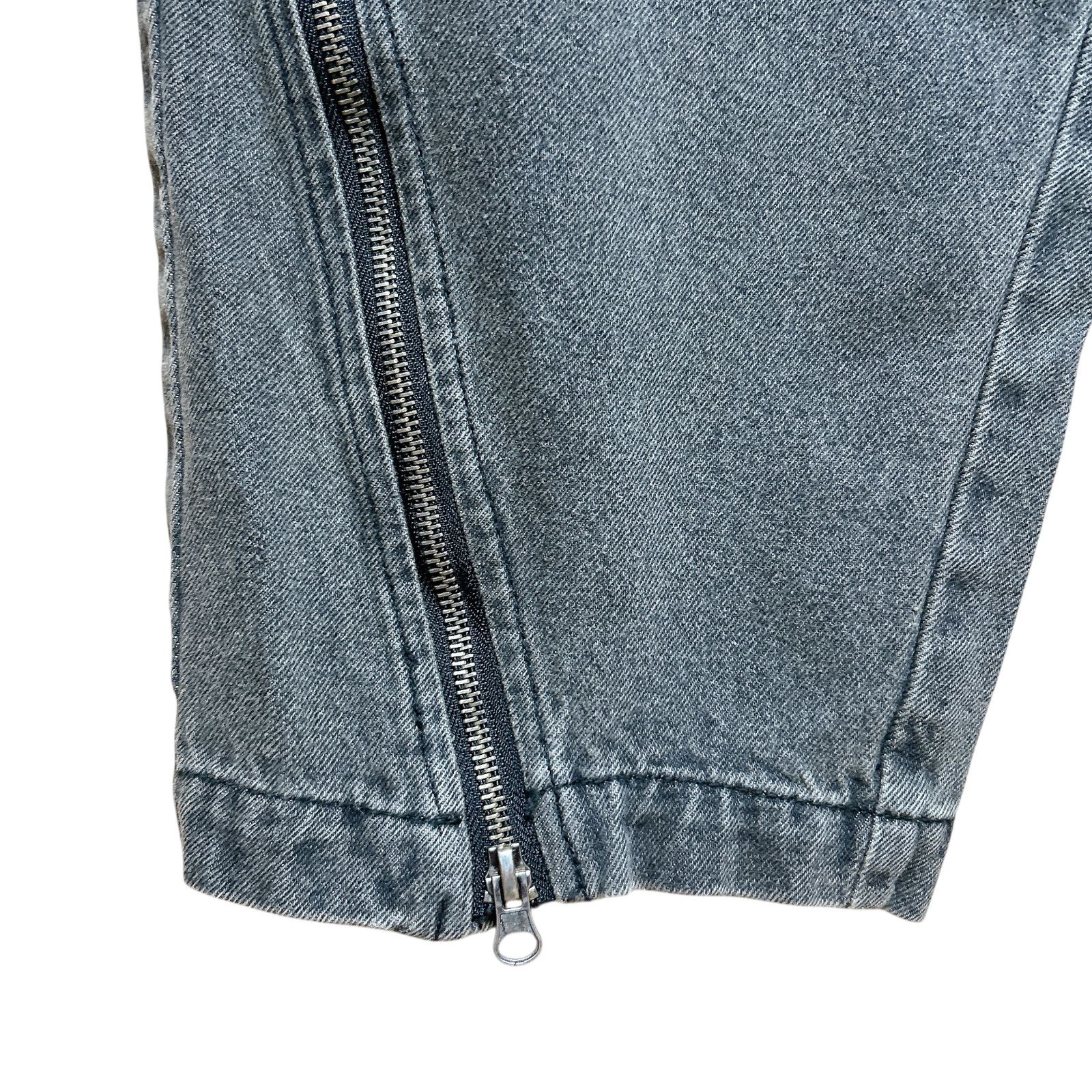 OPENING ACT ブラックオーバーダイ サイドジップ オーバー デニム