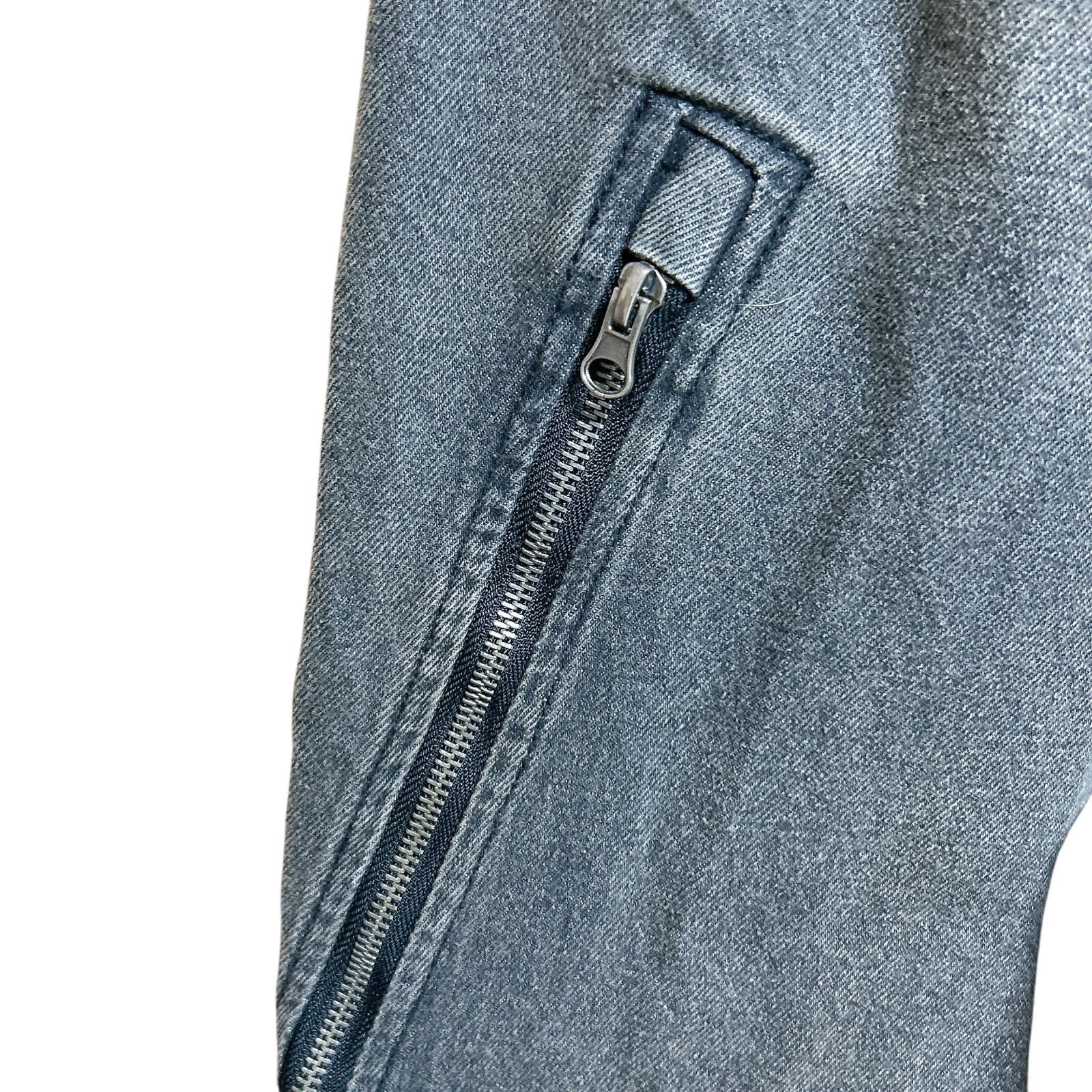 OPENING ACT ブラックオーバーダイ サイドジップ オーバー デニム