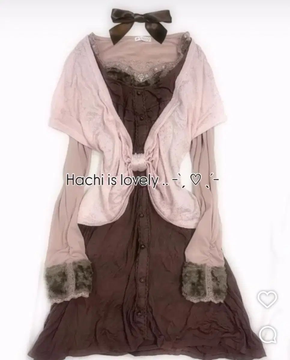 ヴィンテージ アクシーズファム ブラウン ピンク ハチ ONE PIECE セットアップ ラブリー