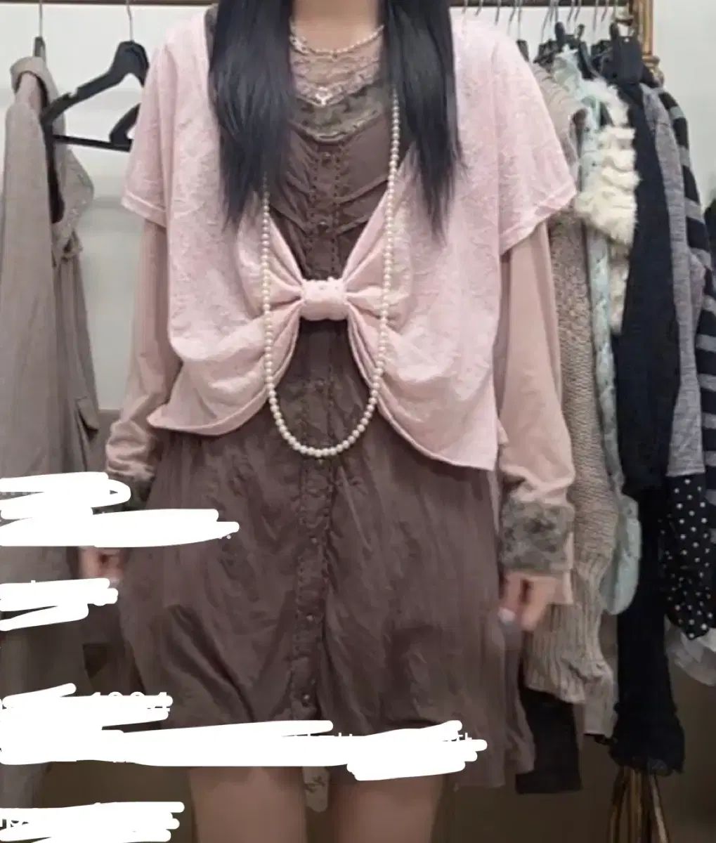 ヴィンテージ アクシーズファム ブラウン ピンク ハチ ONE PIECE セットアップ ラブリー