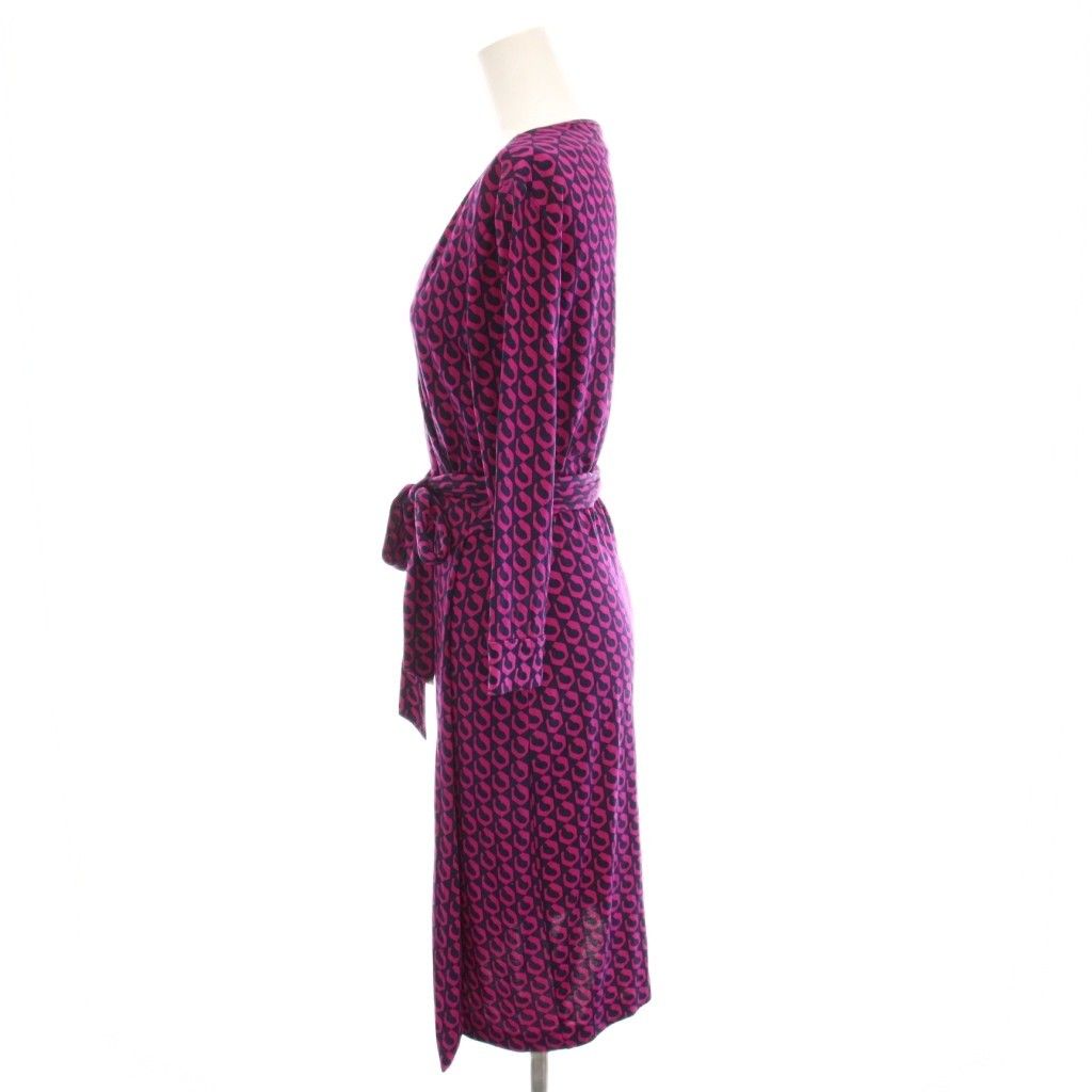 ダイアンフォンファステンバーグ　ラップワンピース　シルク100%七分袖　M ダイアンフォンファステンバーグ DIANE von FURSTENBERG ラップ