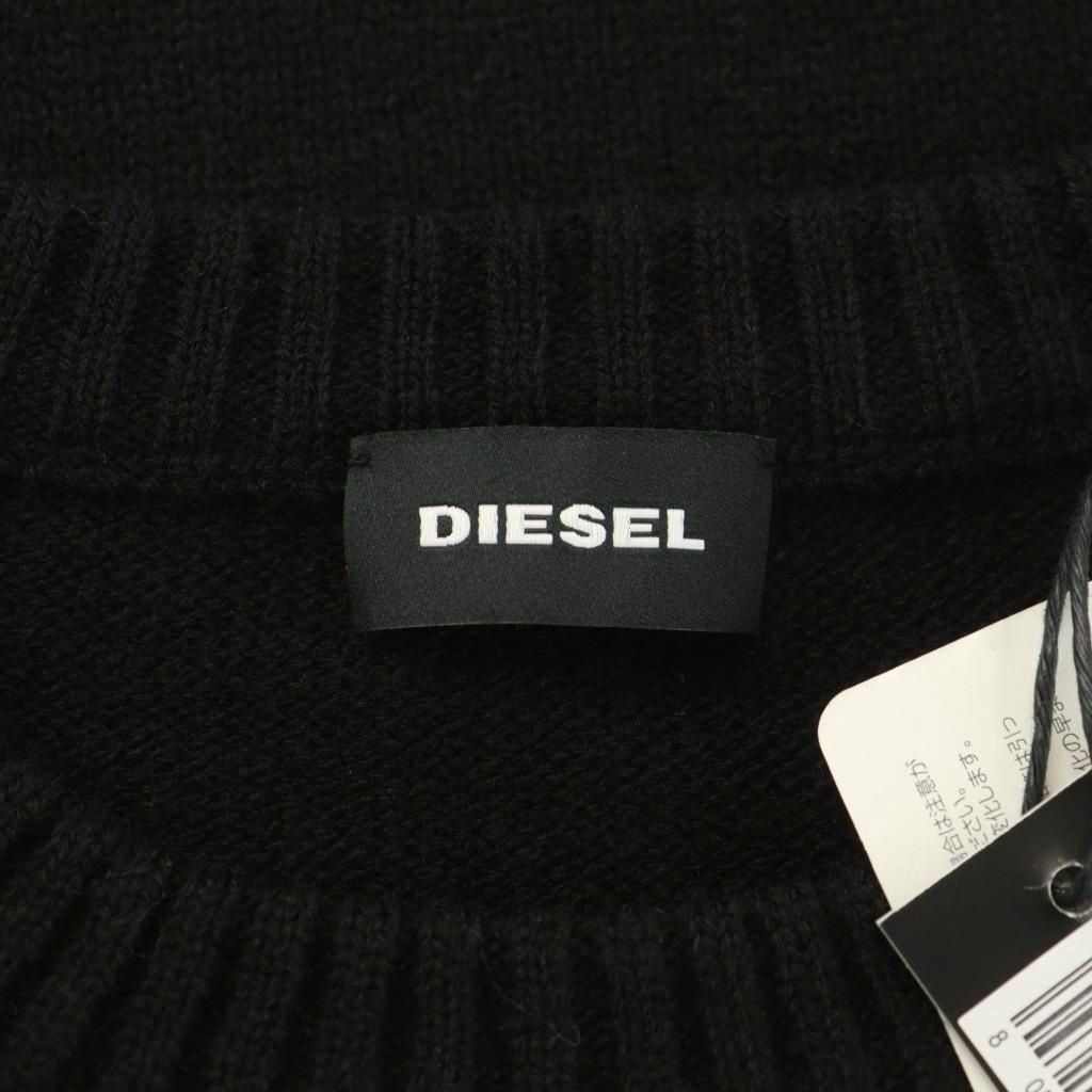  ディーゼル DIESEL ニット セーター 長袖 ロゴ 14 黒 ブラック AN 24 長袖シャツ ブラウス トップス