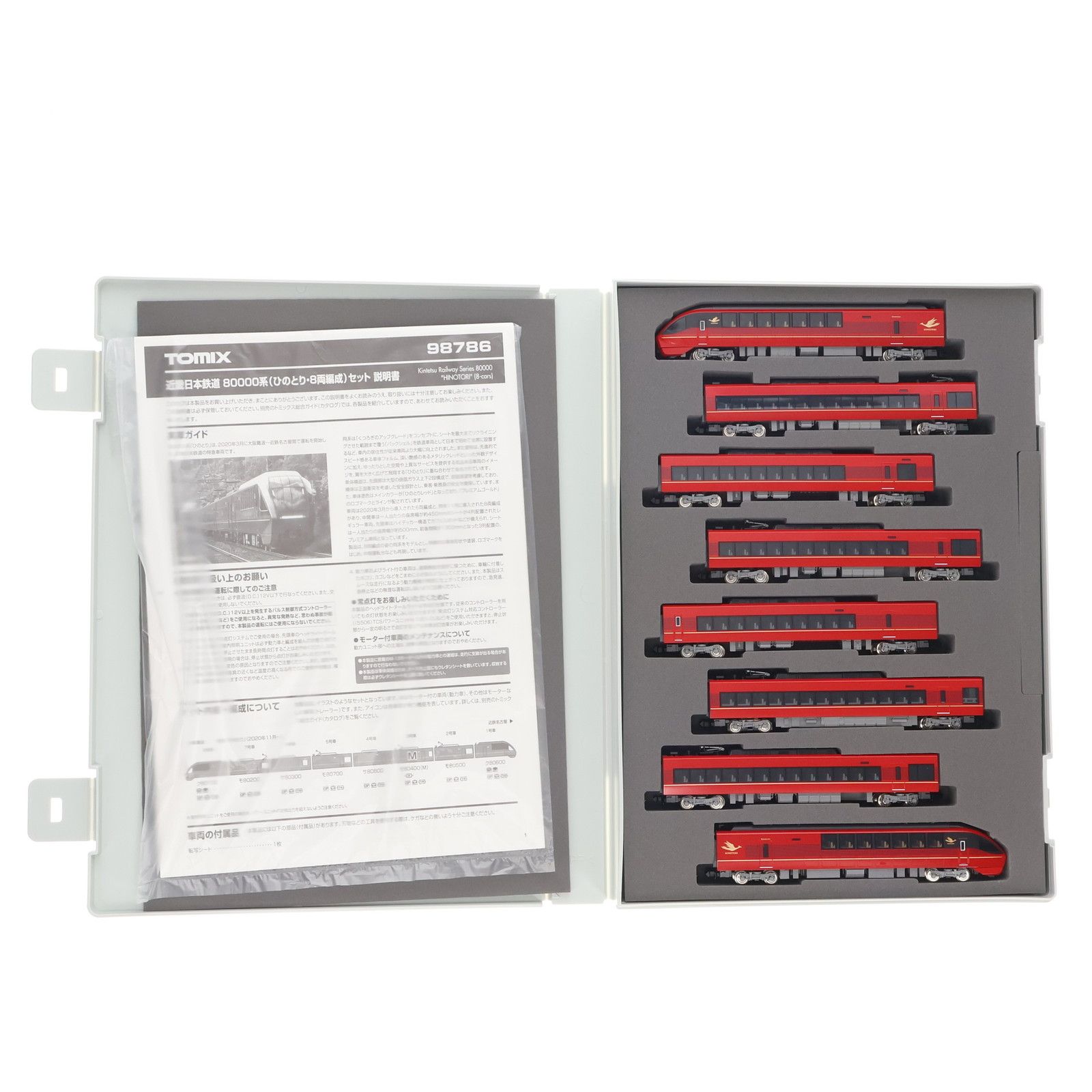 98786 近畿日本鉄道 80000系(ひのとり・8両編成)セット(8両)(動力付き