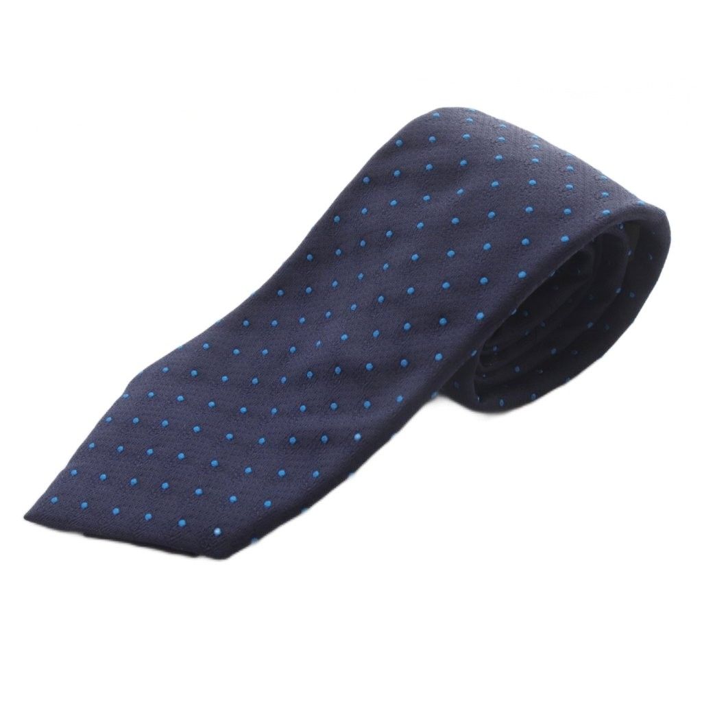 ルイヴィトン LOUIS VUITTON シルク ドット柄 ネクタイ 紺 - メルカリ