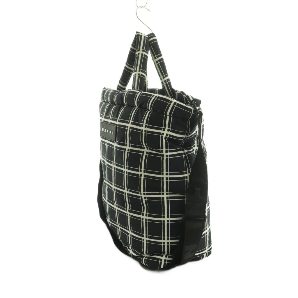 マルニ MARNI UFF TOTE NS NYLON CHECK PRINT 2WAY ショルダーバッグ