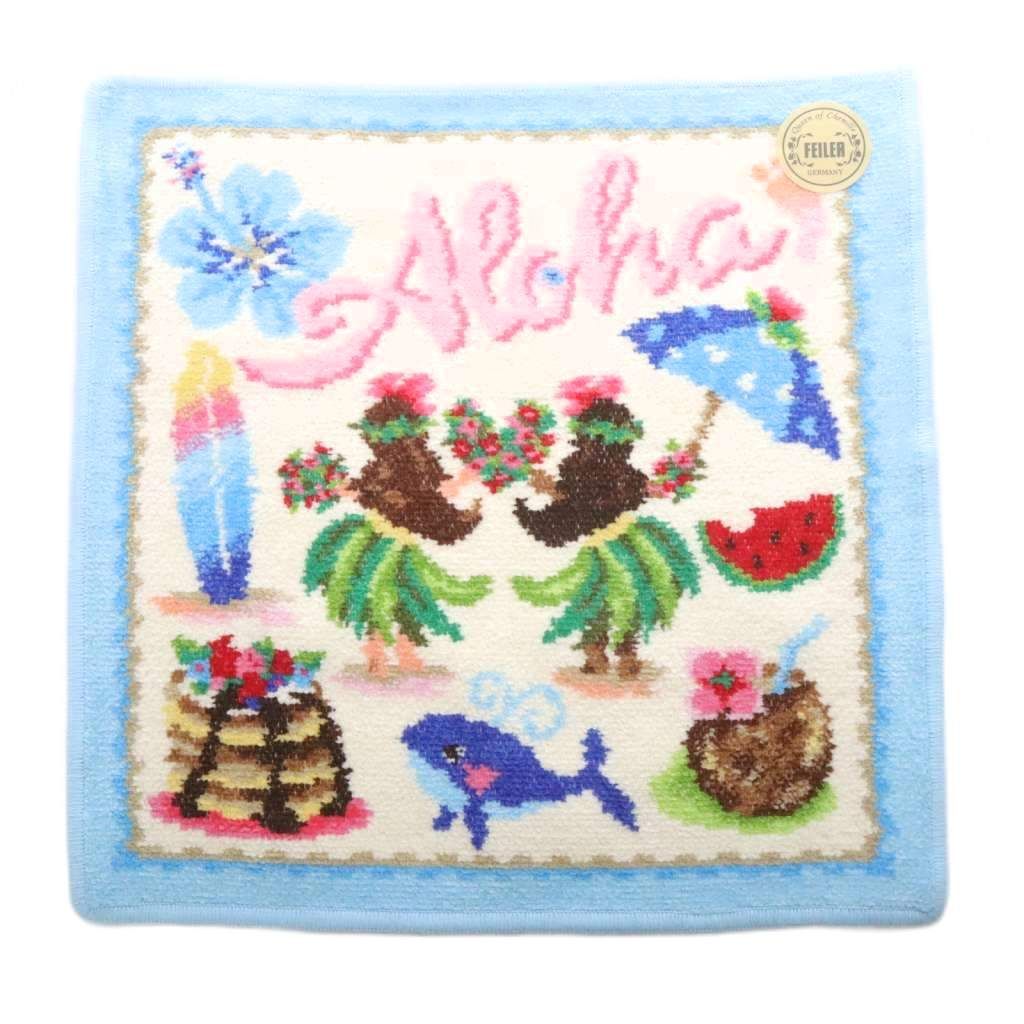 フェイラー FEILER WEB限定 マナマナ ウォッシュタオル ハンカチ 水色