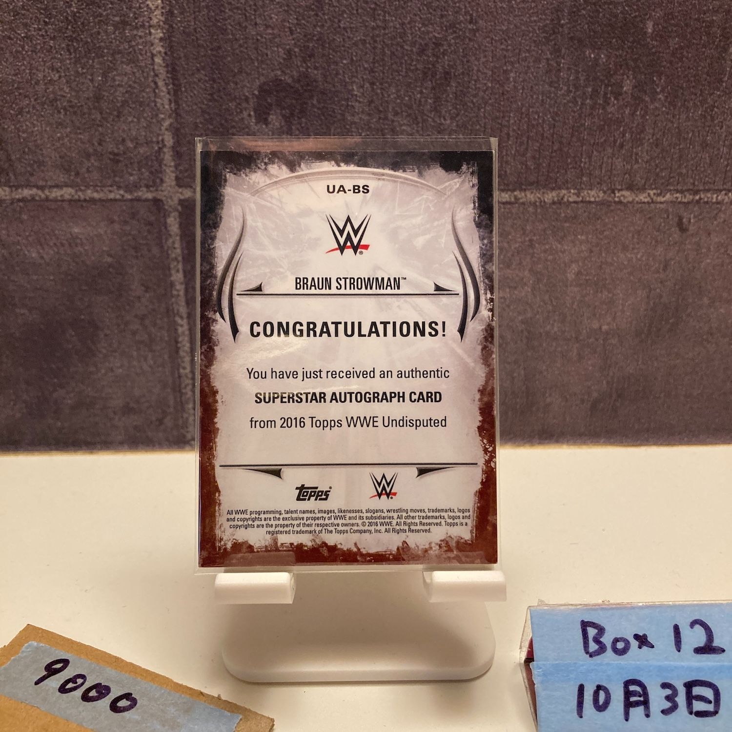 2016 Topps WWE Undisputed Braun Strowman 27 50 直筆サインカード カード