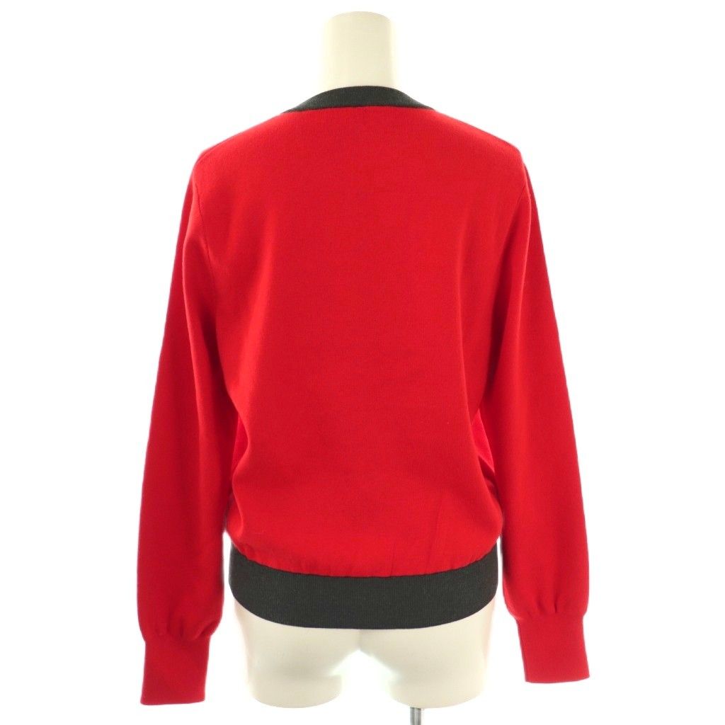 キャバン CABaN コットンカシミヤ バイカラークルーネックカーディガン