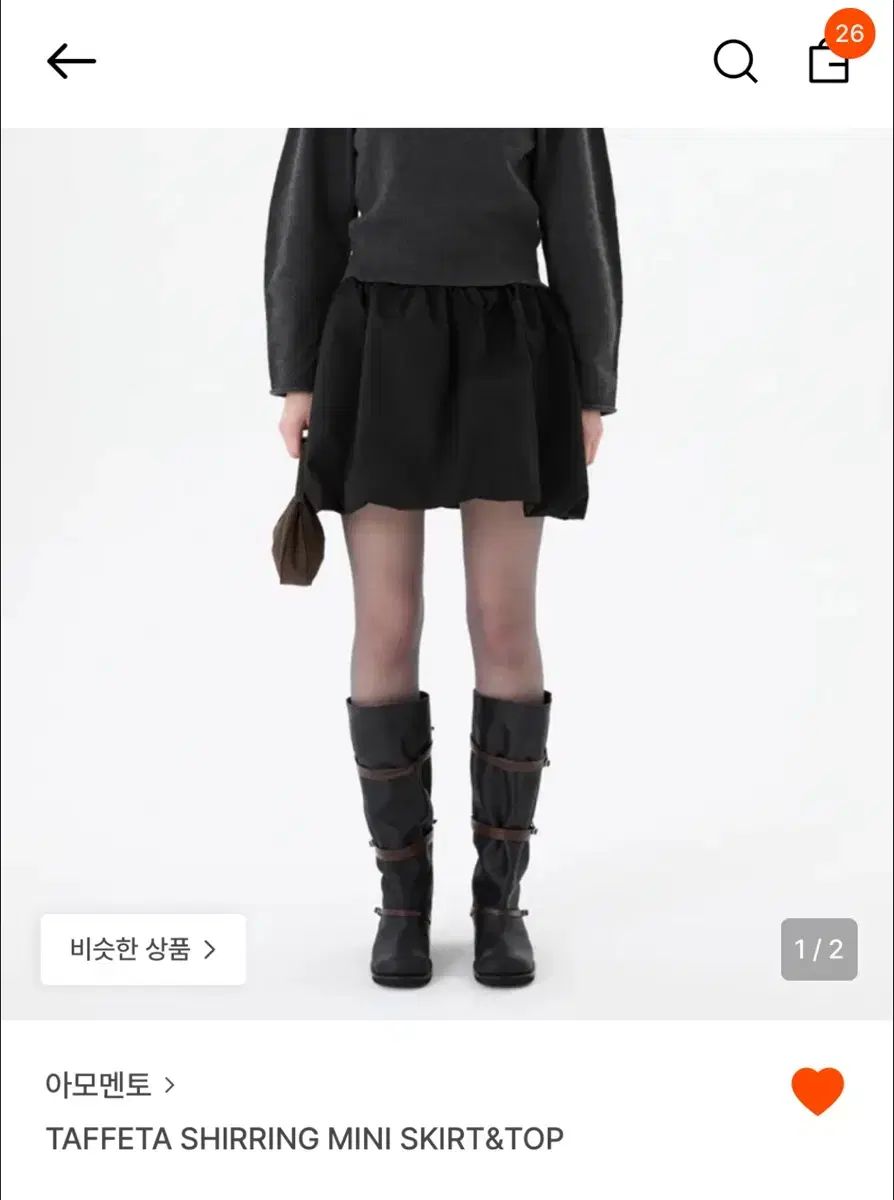 アモーメント タフタ シャーリング ミニ ONE PIECE