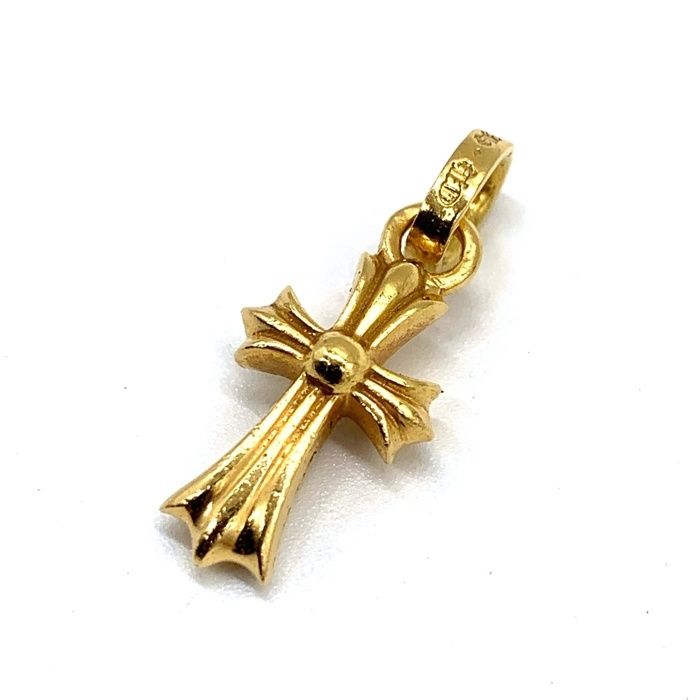 Chrome Hearts クロムハーツ 22 K CH CRS BBY FAT CHクロス ベイビーファットチャーム ペンダントトップ ゴールド