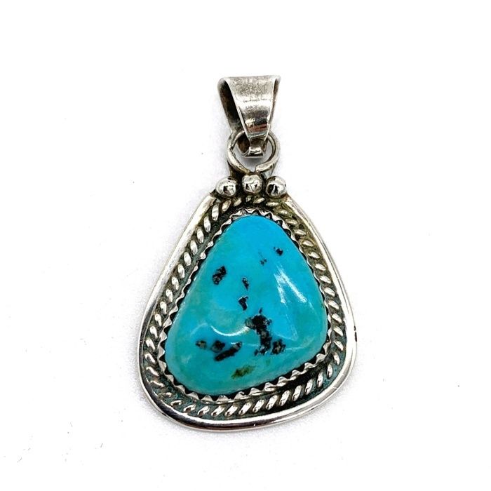 ナバホ族 ターコイズ シルバー ペンダントトップ STERLING - メルカリ