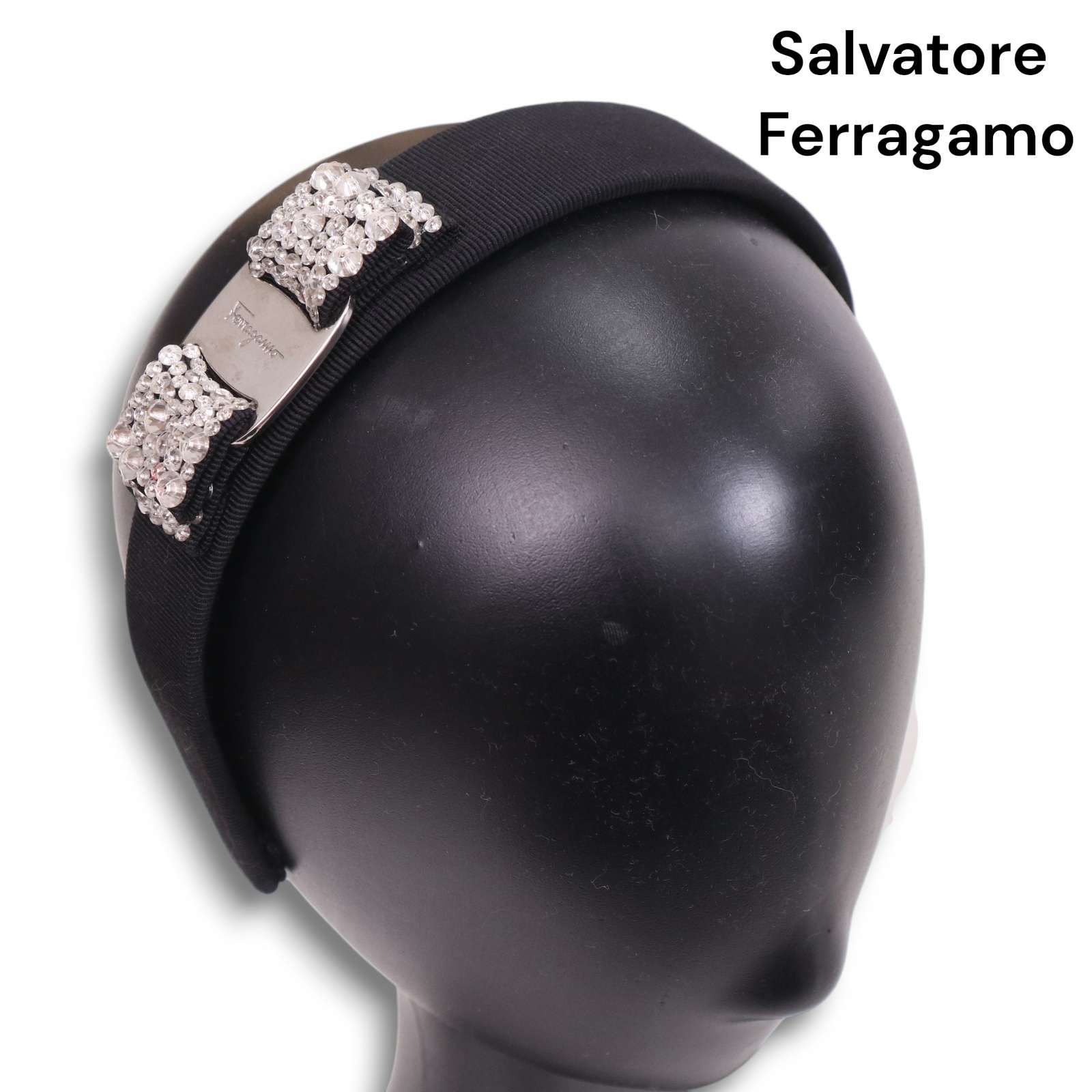 Ferragamo クリスタルビーズ ヘアバンドカチューシャ Salvatore Ferragamo サルヴァトーレ フェラガモ Vara ヴァラ