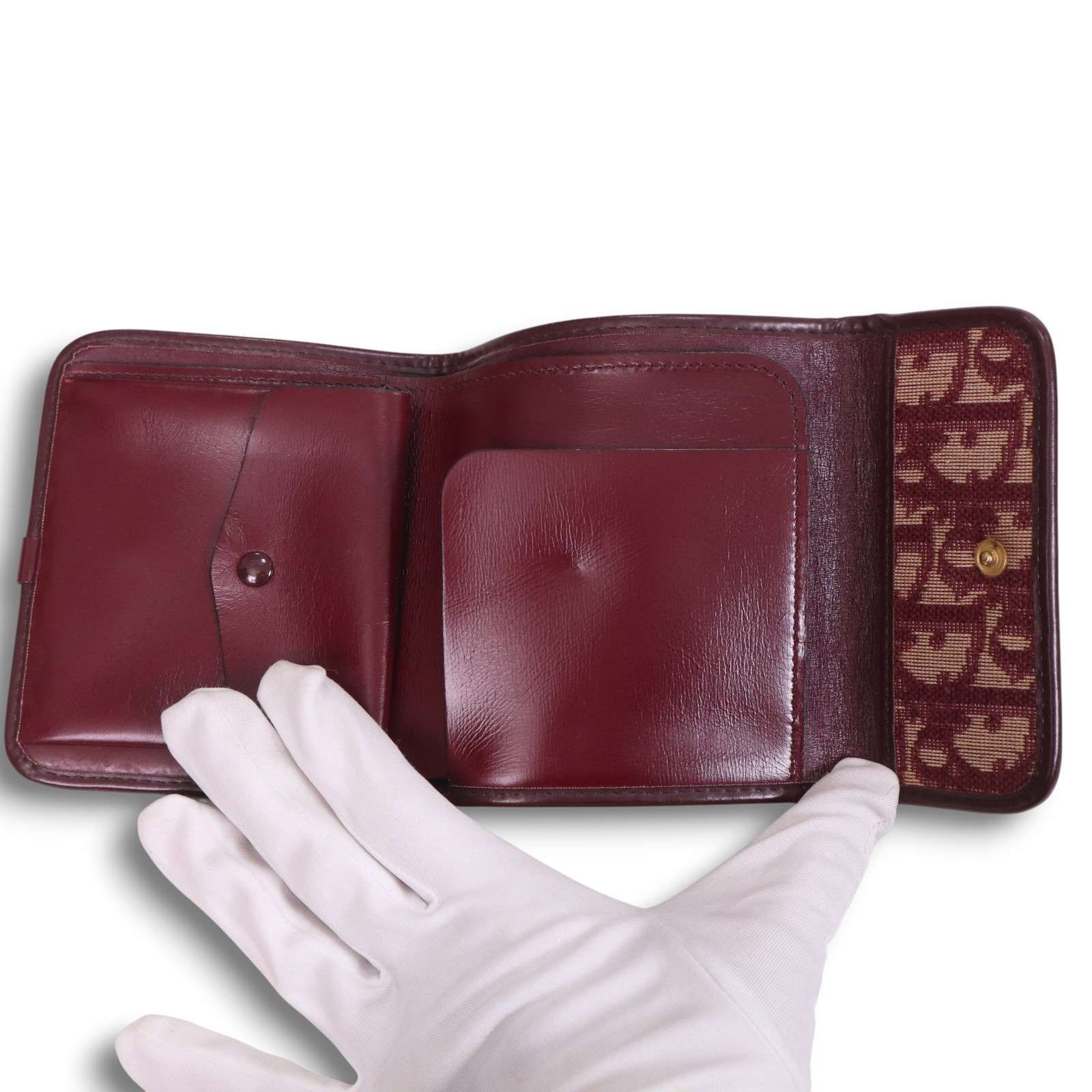 Dior ディオール トロッター ジャガード 二つ折り 財布 ウォレット Sz