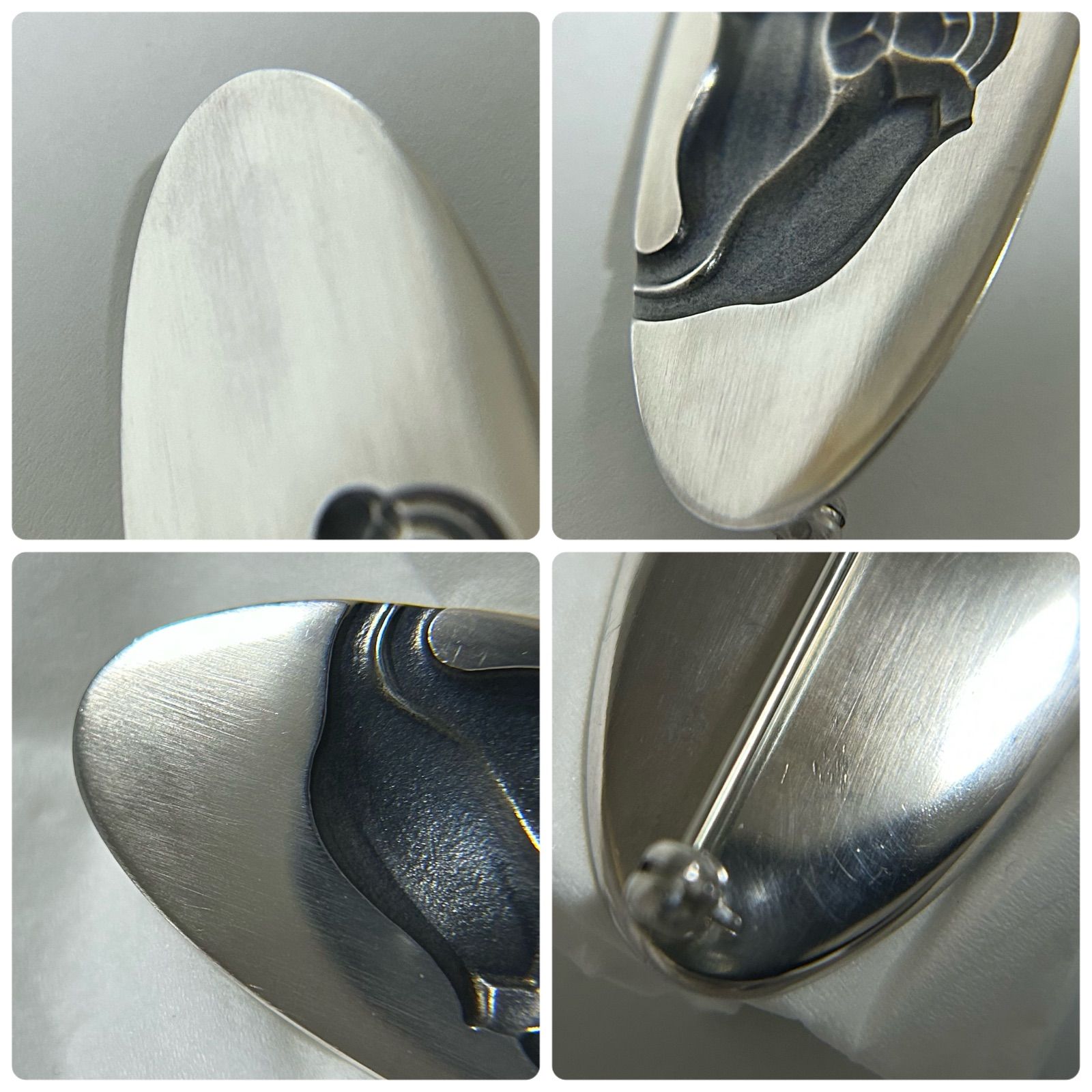 ジョージジェンセン 希少 ブローチ 448 フラワー AG925 Georg Jensen