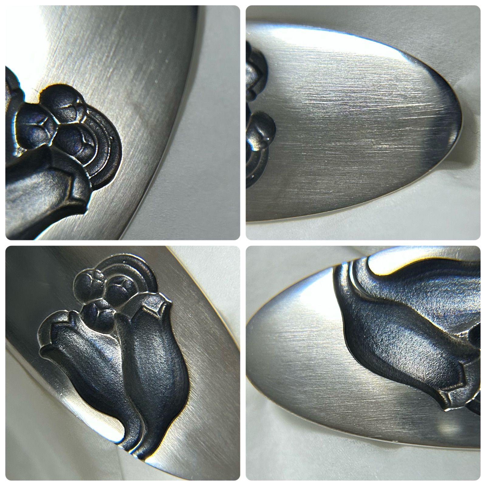 ジョージジェンセン 希少 ブローチ 448 フラワー AG925 Georg Jensen