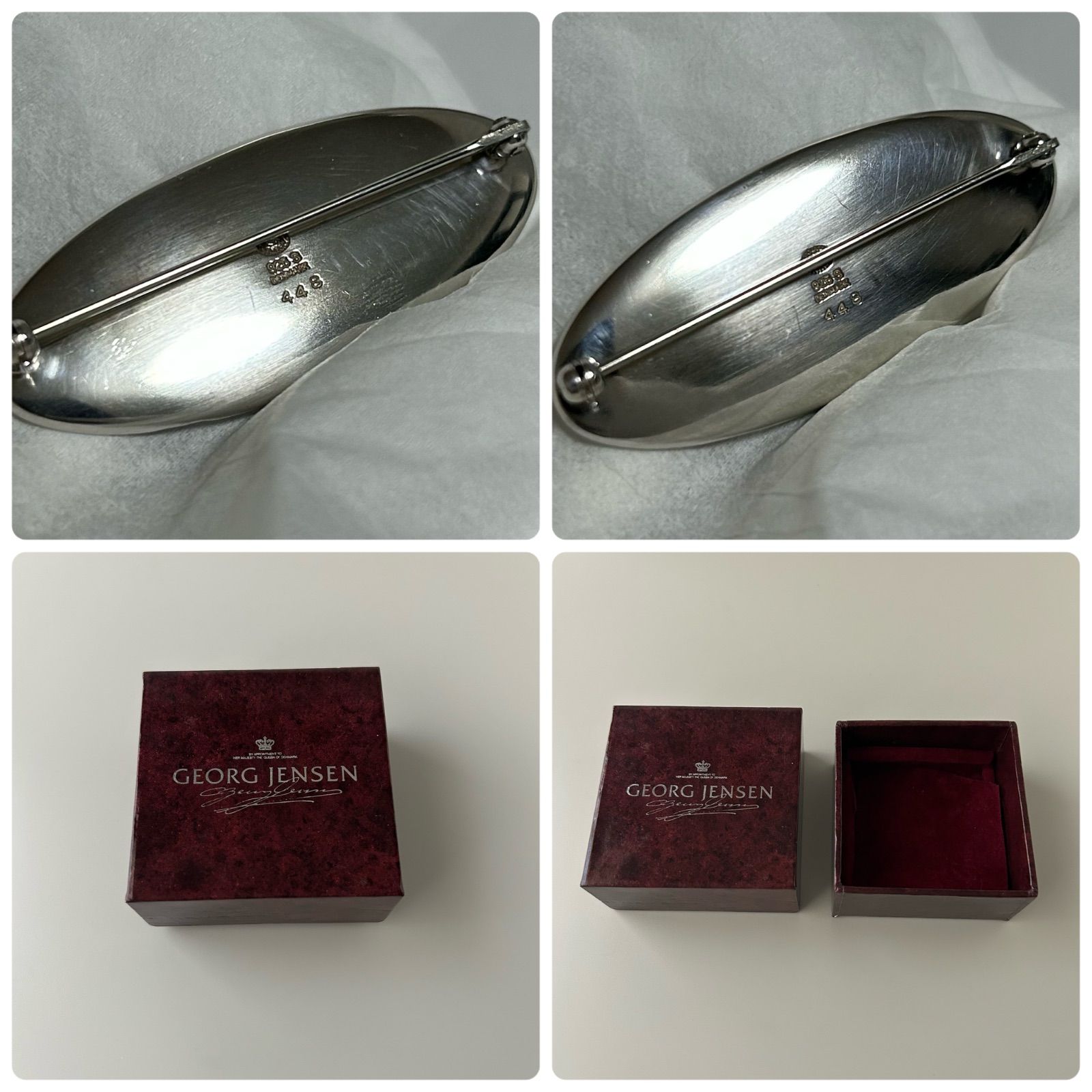 ジョージジェンセン 希少 ブローチ 448 フラワー AG925 Georg Jensen