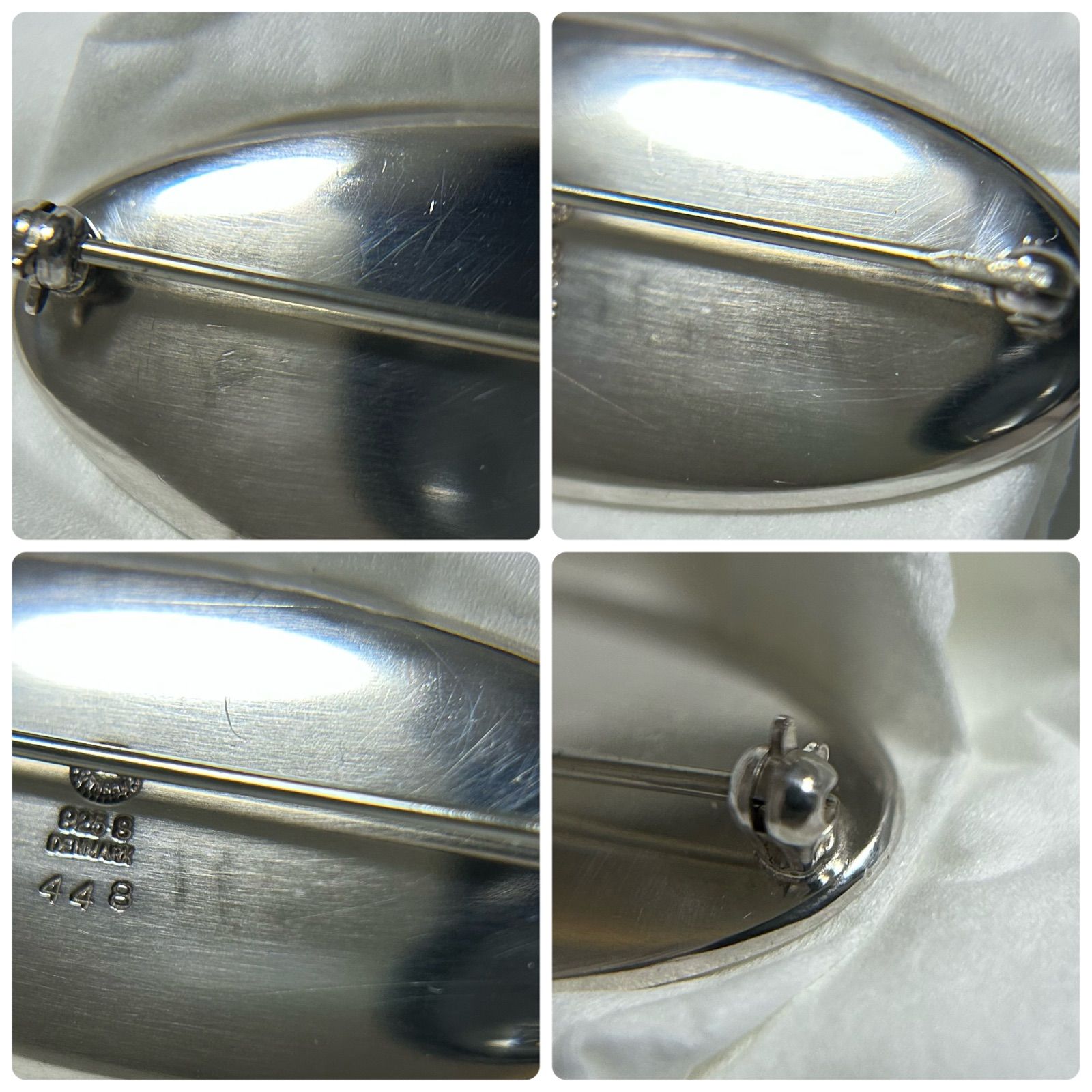 ジョージジェンセン 希少 ブローチ 448 フラワー AG925 Georg Jensen 