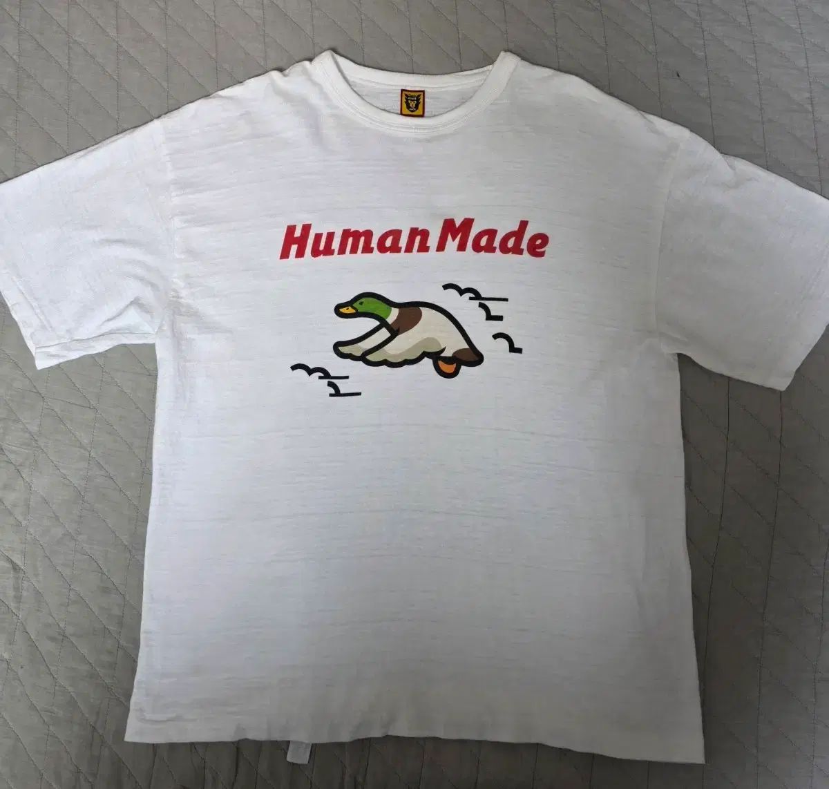 XXL ヒューマンメイド ダック アヒル プリンティング Tシャツ 白 
