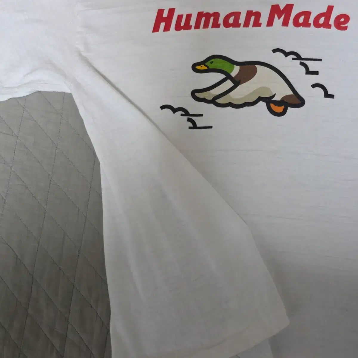 XXL ヒューマンメイド ダック アヒル プリンティング Tシャツ 白 