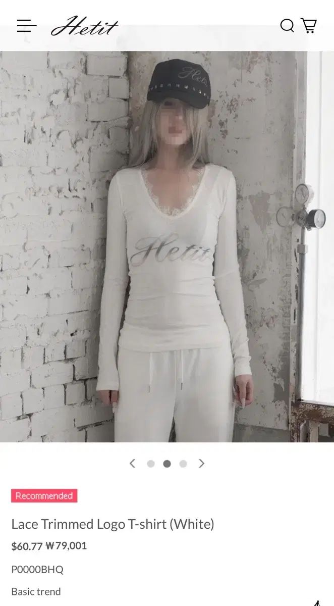 Hetit Trimmed Logo T-shirt ヘティ ロングスリーブ Tシャツ