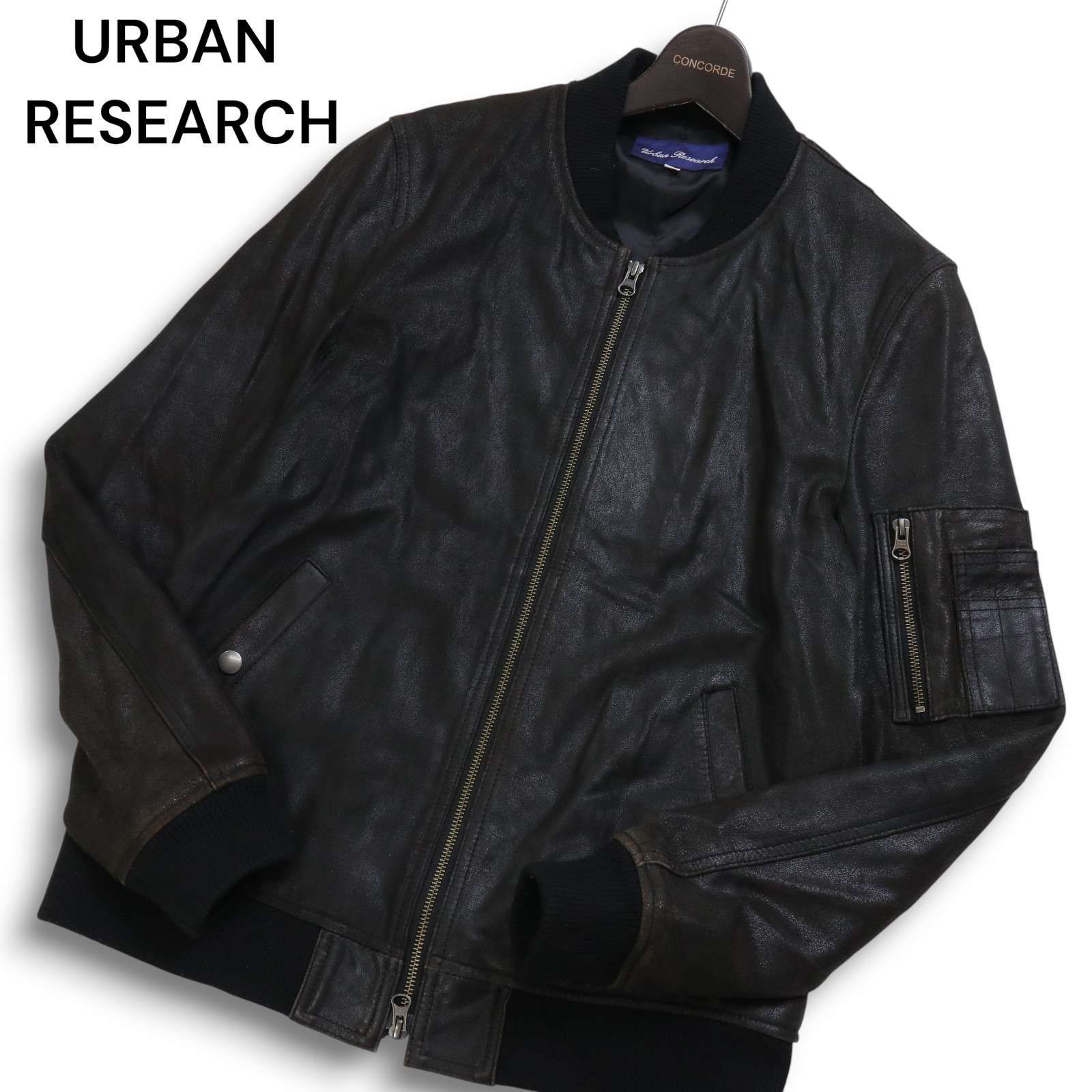 羊革　MA-1 ジャケット URBAN RESEARCH URBAN RESEARCH アーバンリサーチ 秋冬 山羊革☆ ゴート レザー MA-1