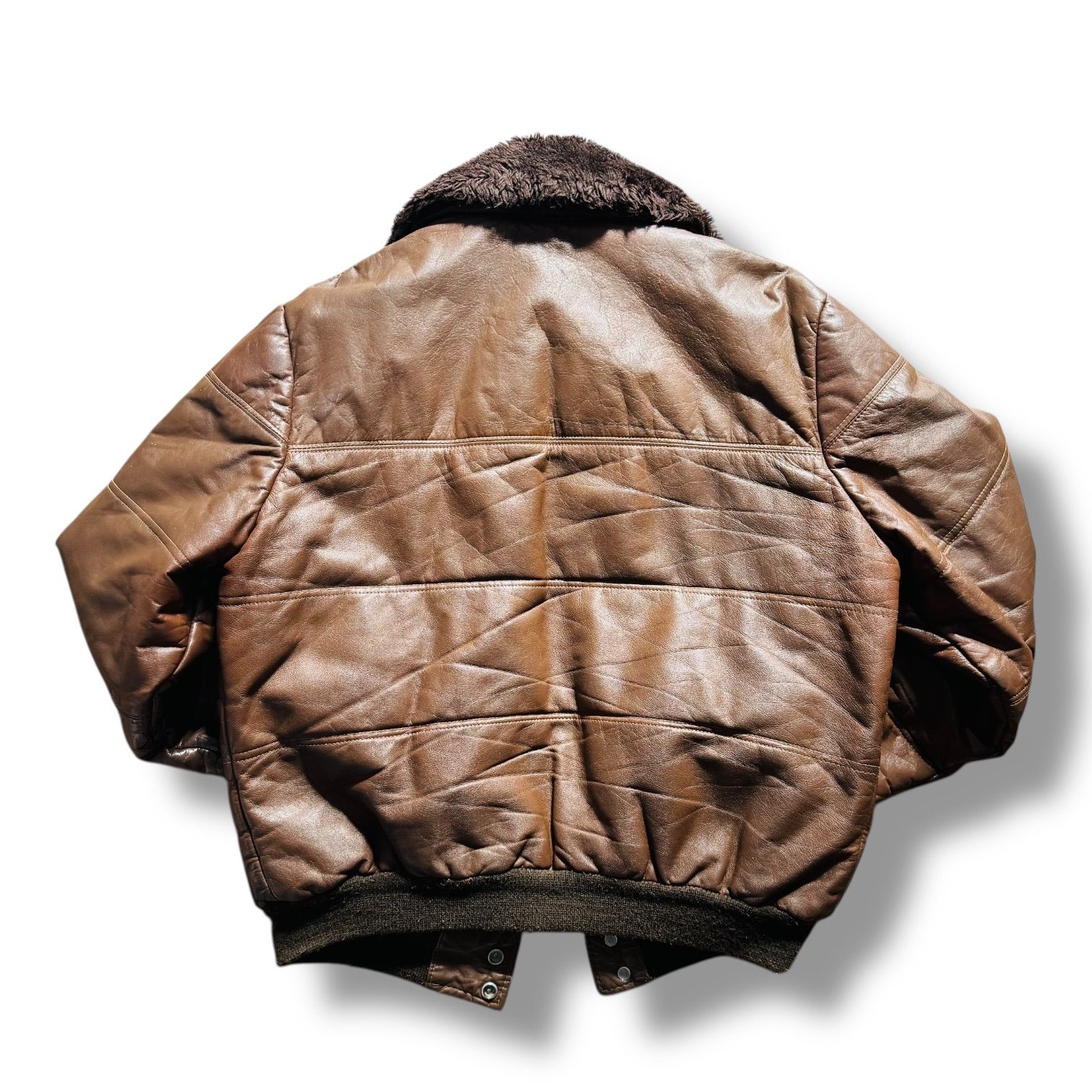 Schott USA製 80s 襟ボア レザー ボンバージャケット 42 G-1タイプ