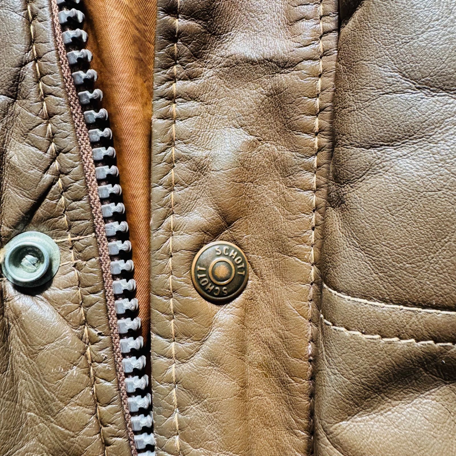 Schott USA製 80s 襟ボア レザー ボンバージャケット 42 G-1タイプ