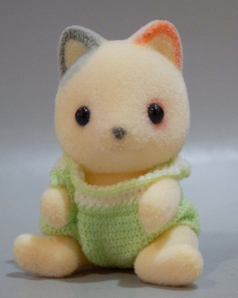 エポック社 シルバニアファミリー ピンク×花柄箱 ニ-36 ふたごのネコの