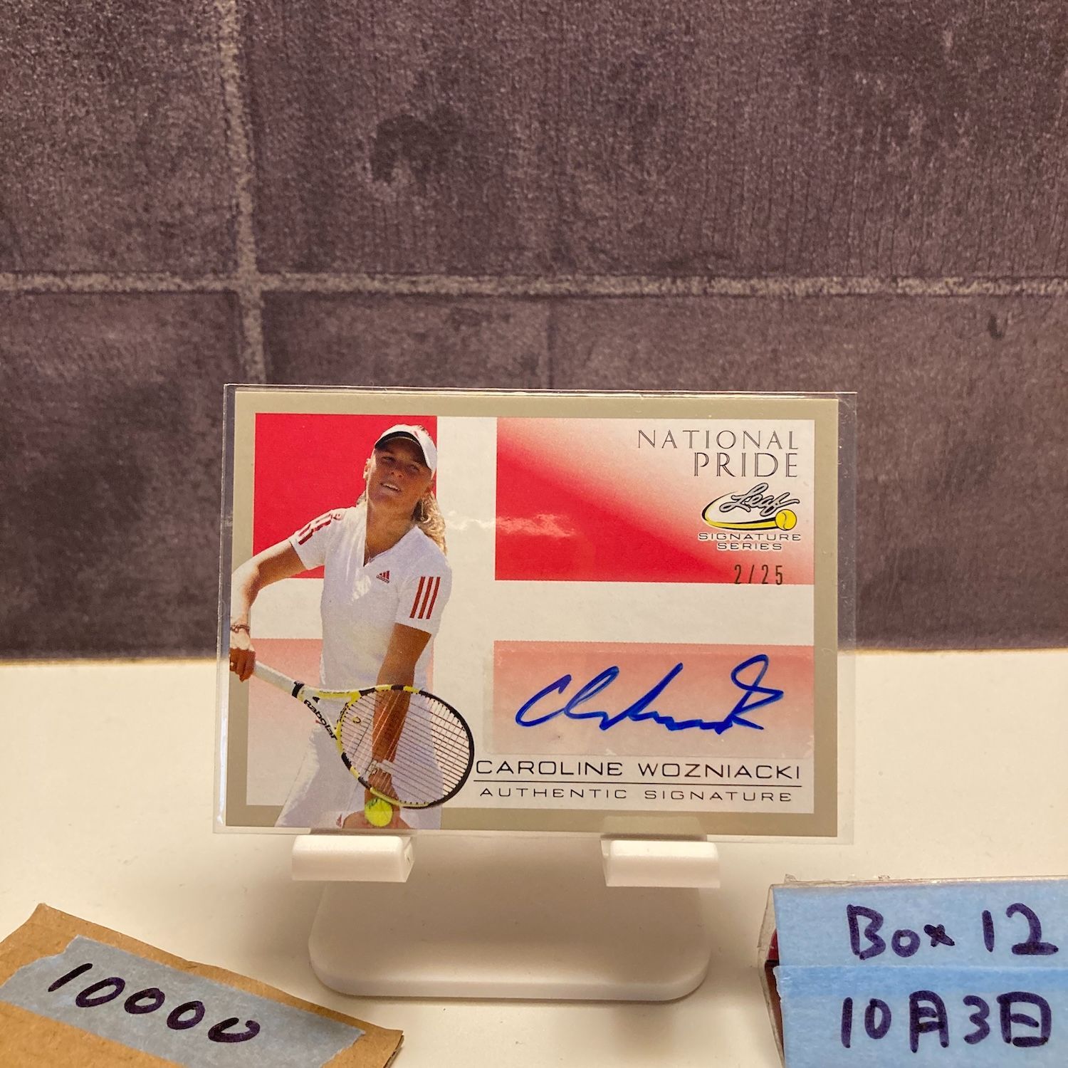 2017 Leaf Signature Series Caroline Wozniacki 2 25 直筆サインカード Denmark National Pride カード