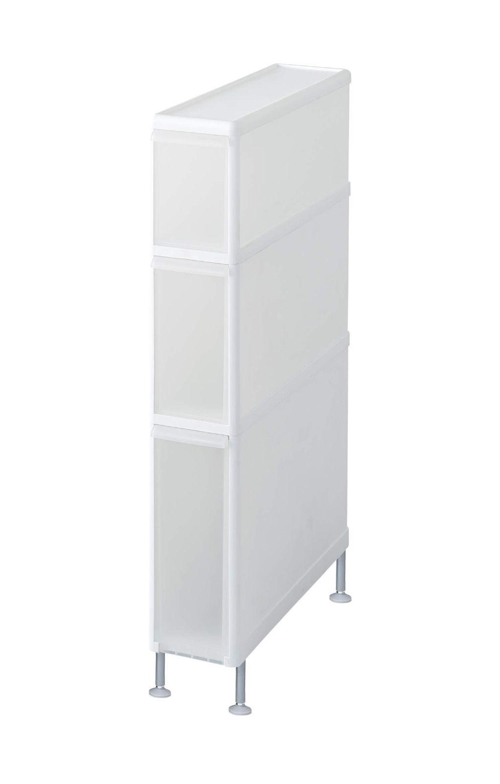 新商品 引出し スーパースリム 3段 すき間 着脱式アジャスター付 約幅15 5 奥46 高82 cm ランドリー収納 ホワイト likeーit FTSー111 A 洗濯機横で使える ライクイット 引き出し 省スペース