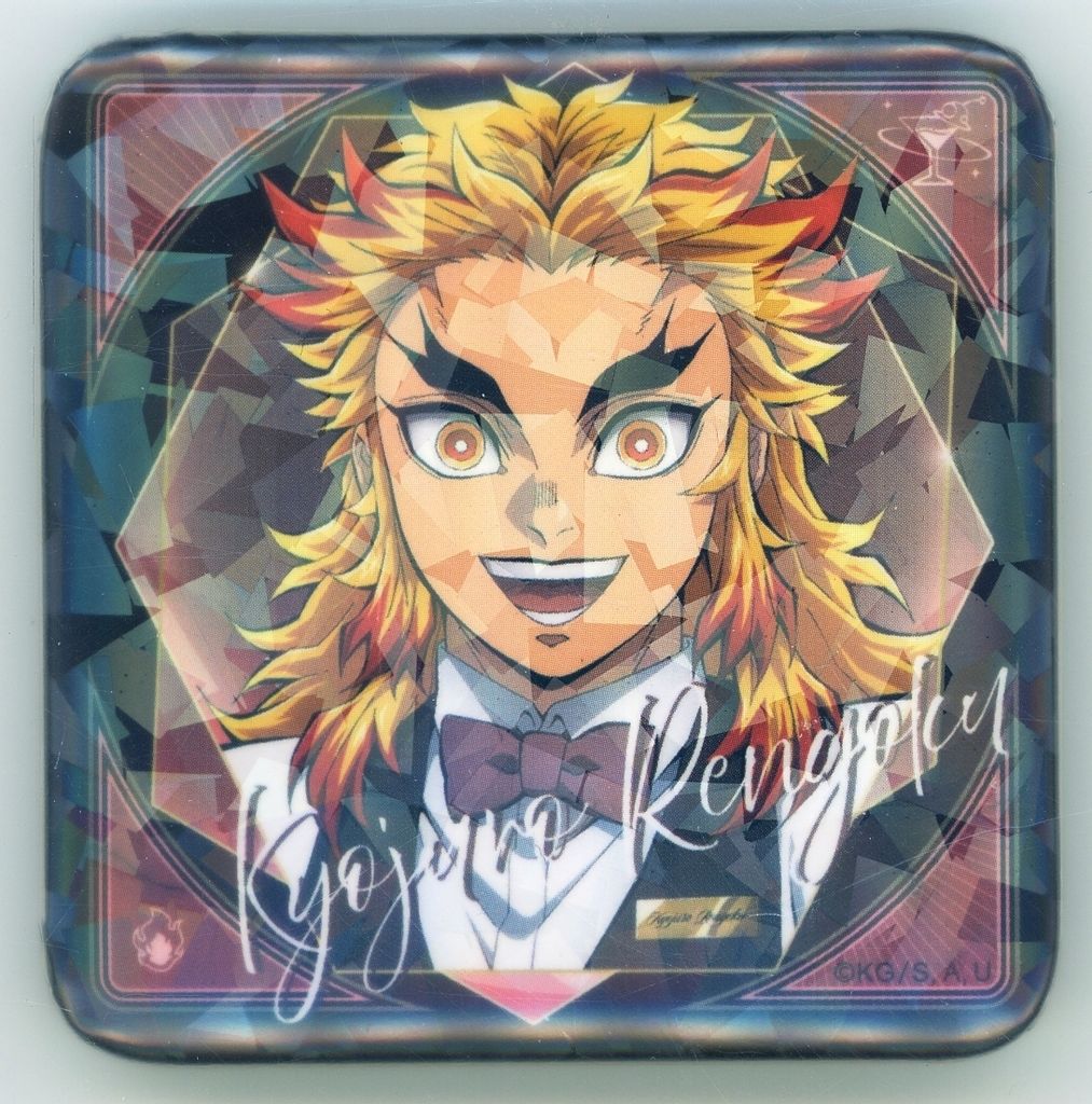 中古】バッジ・ピンズ 煉獄杏寿郎(バストアップ) グリッター缶バッジ