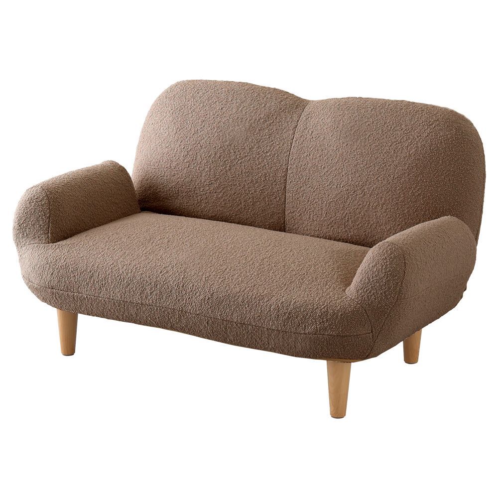 大人かわいいインテリア ブークレソファ 2人掛け Chammy -チャミー- SH-07-OKBFS-BRNA ブラウン