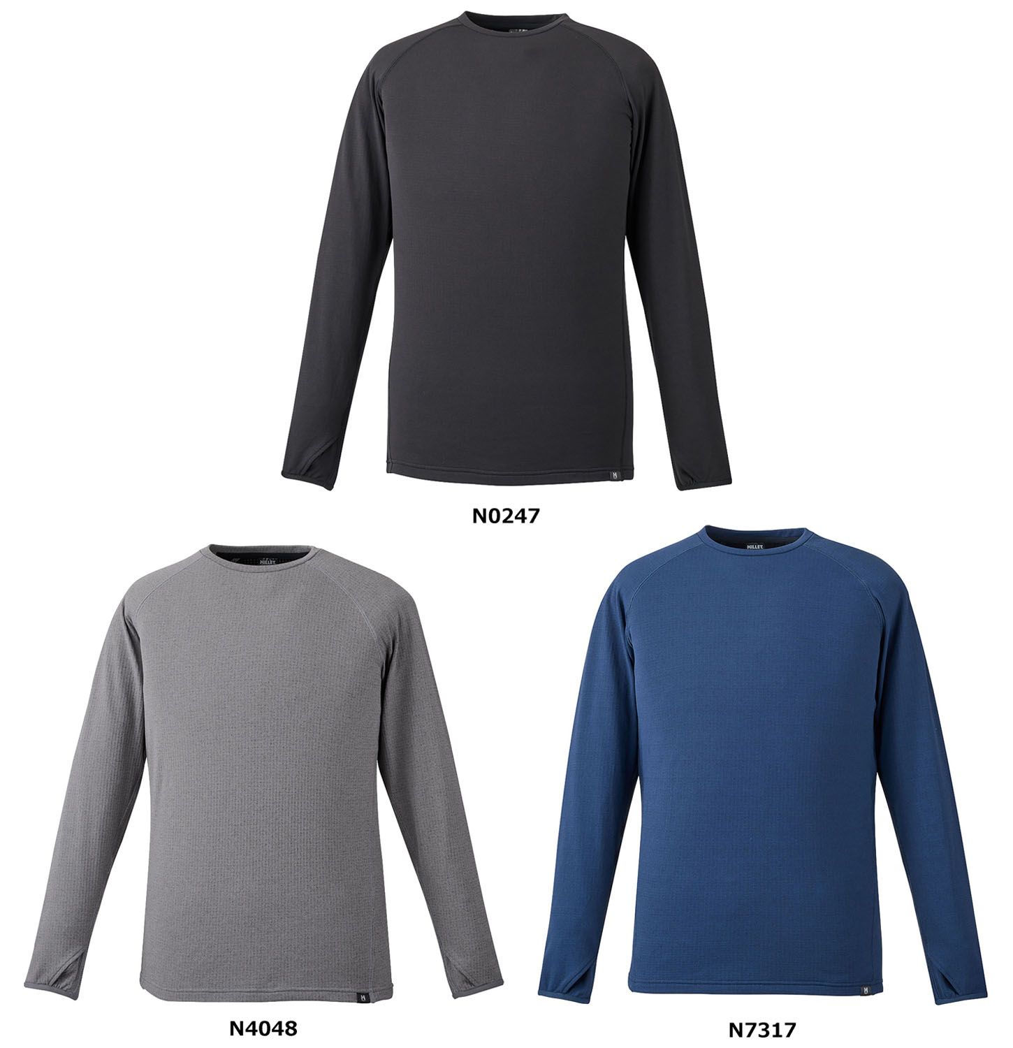 ミレー MILLET アウトドア DRY GRID CREW M N 4048 SMOKEDPEARL